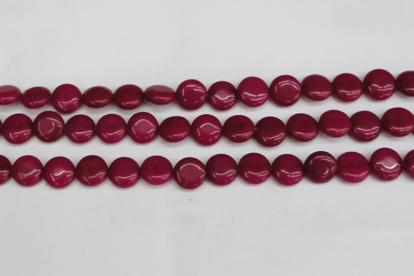 CCN3821 15.5 inches 14mm flat round candy jade beads wholesale