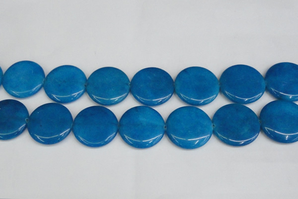 CCN3858 15.5 inches 35mm flat round candy jade beads wholesale