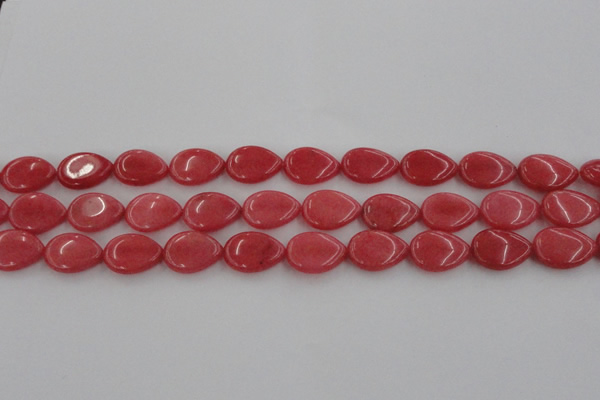 CCN3861 15.5 inches 13*18mm flat teardrop candy jade beads