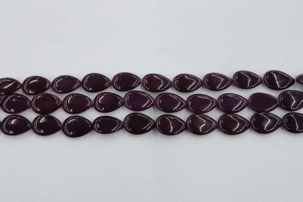 CCN3866 15.5 inches 13*18mm flat teardrop candy jade beads
