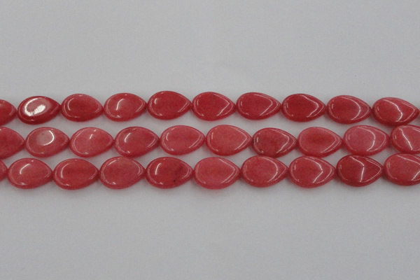 CCN3876 15.5 inches 15*20mm flat teardrop candy jade beads
