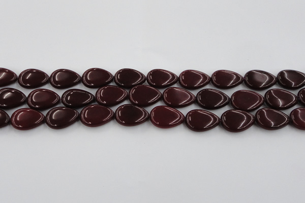 CCN3880 15.5 inches 15*20mm flat teardrop candy jade beads