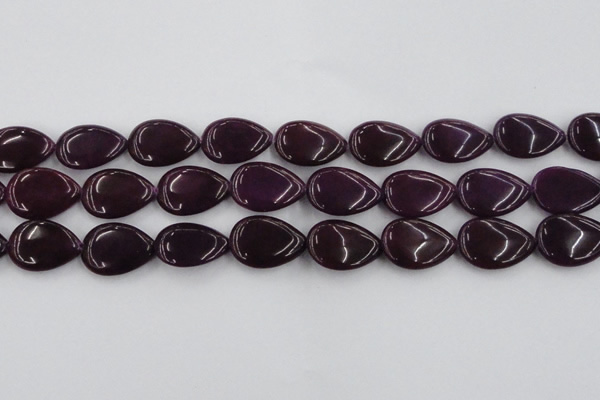 CCN3896 15.5 inches 18*25mm flat teardrop candy jade beads