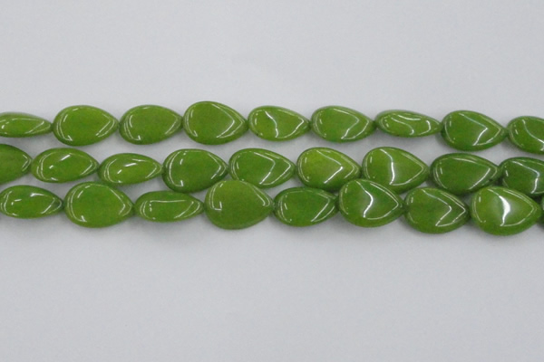 CCN3898 15.5 inches 18*25mm flat teardrop candy jade beads
