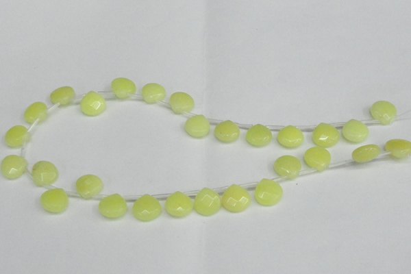 CCN3917 Top-drilled 13*13mm briolette candy jade beads wholesale