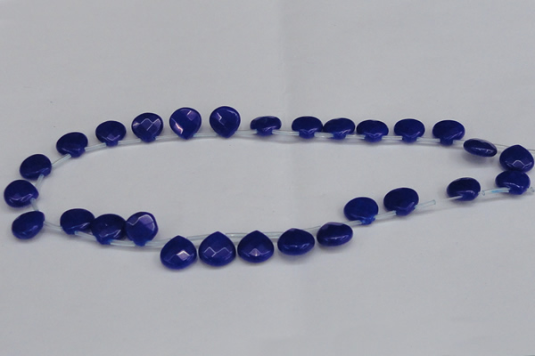 CCN3921 Top-drilled 13*13mm briolette candy jade beads wholesale