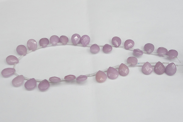 CCN3926 Top-drilled 12*15mm briolette candy jade beads wholesale