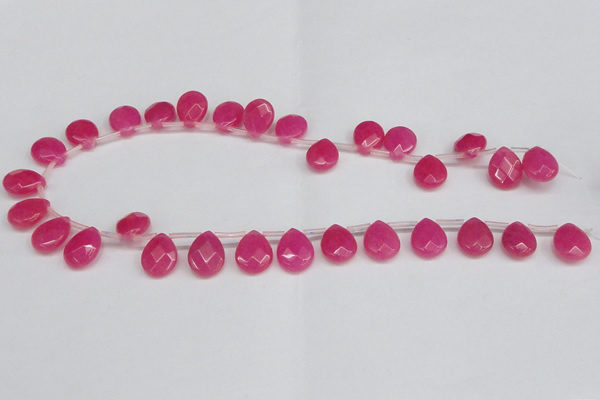 CCN3929 Top-drilled 12*15mm briolette candy jade beads wholesale