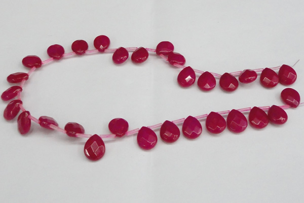 CCN3930 Top-drilled 12*15mm briolette candy jade beads wholesale
