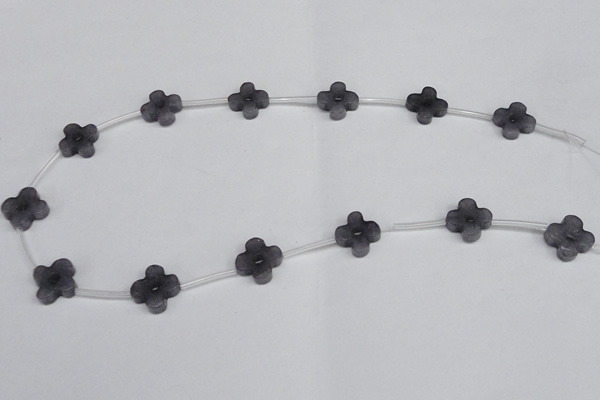 CCN3947 15.5 inches 15mm carved flower candy jade beads wholesale