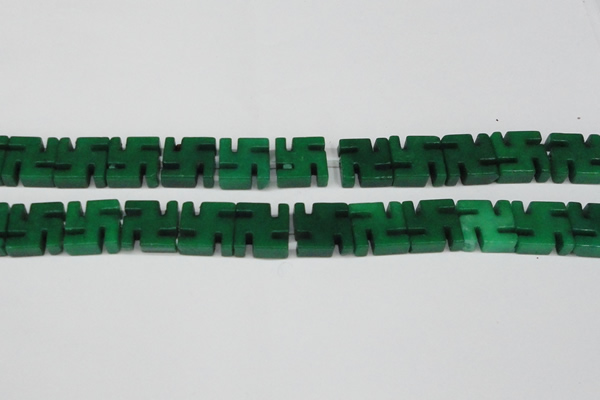 CCN3965 15.5 inches 20*20mm svastika candy jade beads wholesale