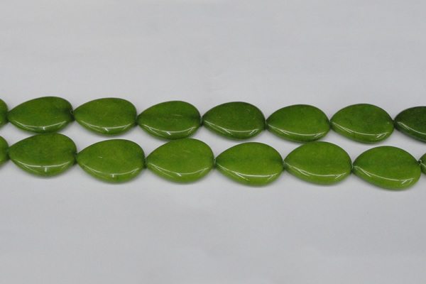 CCN3979 15.5 inches 30*40mm flat teardrop candy jade beads