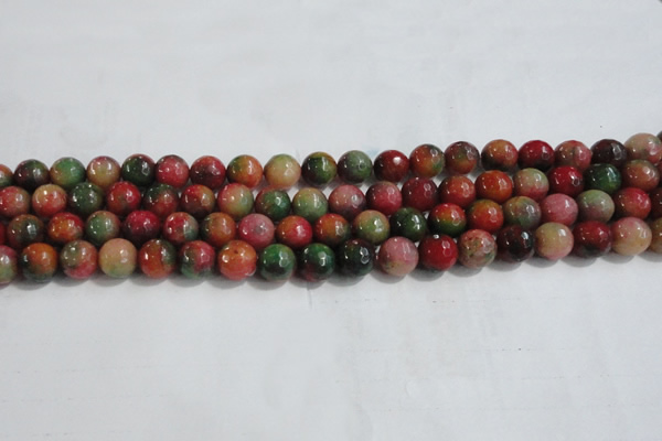 CCN4002 15 inches 8mm faceted round candy jade beads wholesale