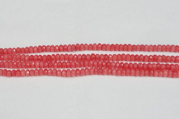 CCN4125 15.5 inches 4*6mm faceted rondelle candy jade beads
