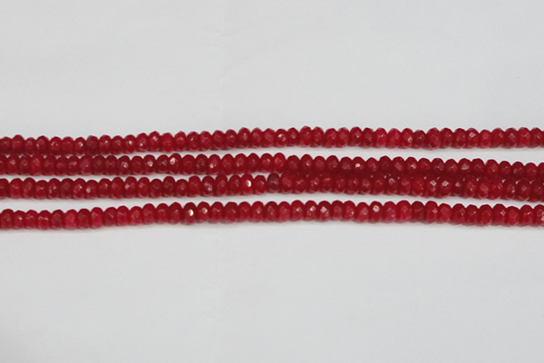 CCN4126 15.5 inches 4*6mm faceted rondelle candy jade beads