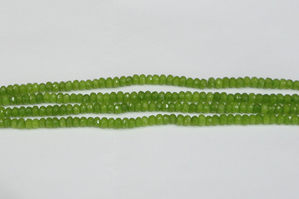 CCN4140 15.5 inches 4*6mm faceted rondelle candy jade beads
