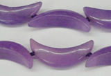 CCN418 15.5 inches 8*30mm curved moon candy jade beads wholesale