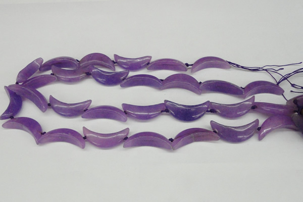 CCN418 15.5 inches 8*30mm curved moon candy jade beads wholesale