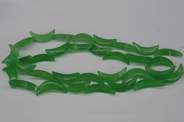CCN422 15.5 inches 8*30mm curved moon candy jade beads wholesale