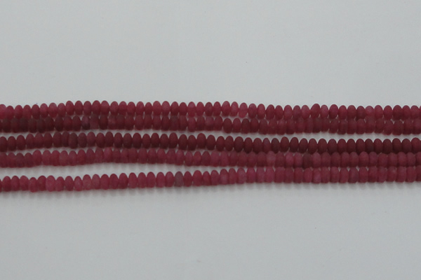 CCN4501 15.5 inches 3*5mm rondelle matte candy jade beads