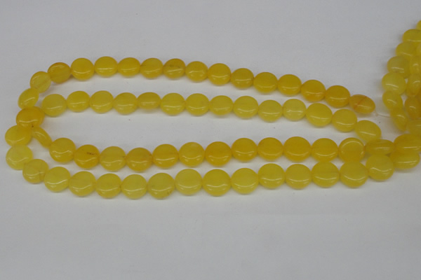 CCN475 15.5 inches 12mm flat round candy jade beads wholesale