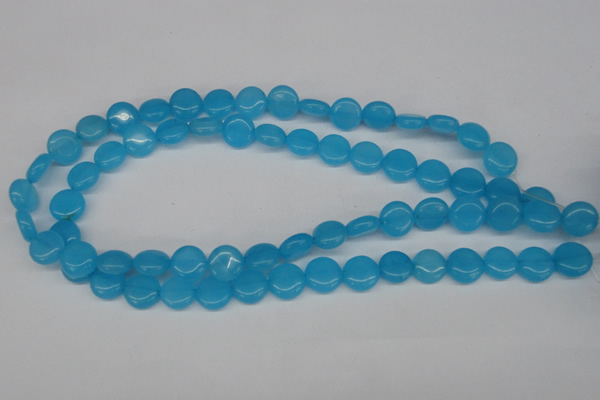 CCN480 15.5 inches 12mm flat round candy jade beads wholesale