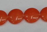 CCN496 15.5 inches 20mm flat round candy jade beads wholesale