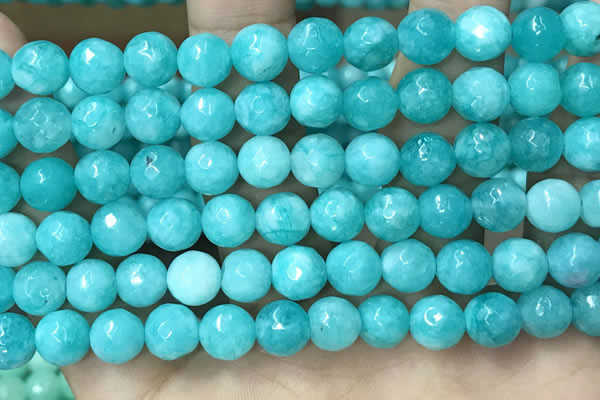 CCN5053 15.5 inches 8mm & 10mm faceted round candy jade beads