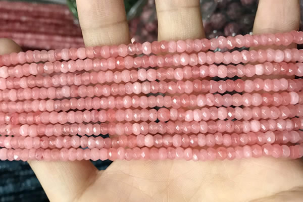 CCN5104 15 inches 3*4mm faceted rondelle candy jade beads