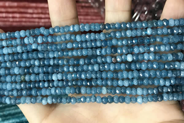 CCN5113 15 inches 3*4mm faceted rondelle candy jade beads