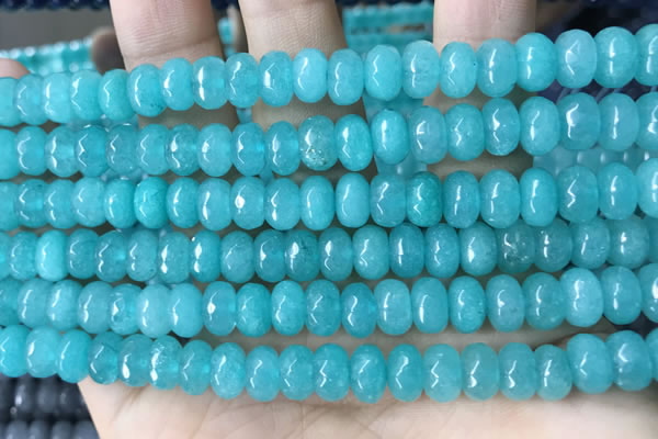 CCN5150 15 inches 5*8mm faceted rondelle candy jade beads