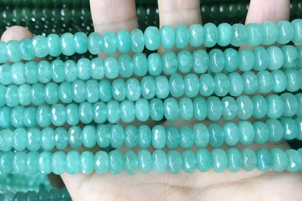 CCN5152 15 inches 5*8mm faceted rondelle candy jade beads