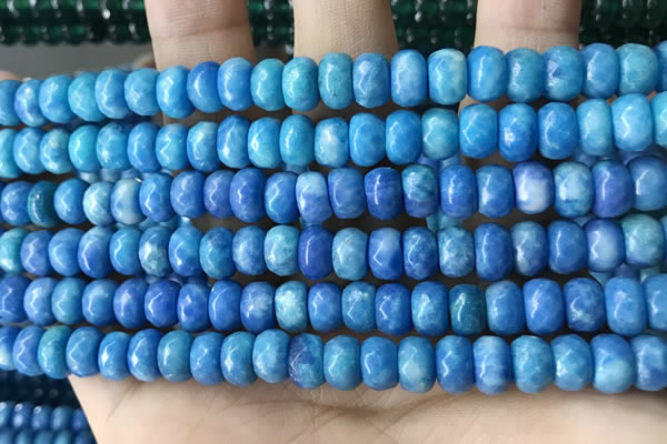 CCN5153 15 inches 5*8mm faceted rondelle candy jade beads