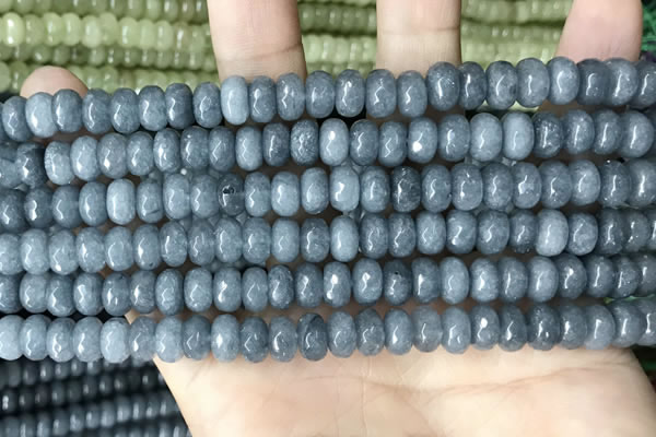 CCN5162 15 inches 5*8mm faceted rondelle candy jade beads