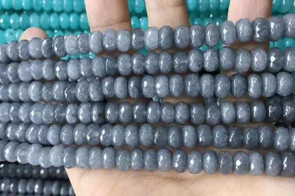 CCN5163 15 inches 5*8mm faceted rondelle candy jade beads
