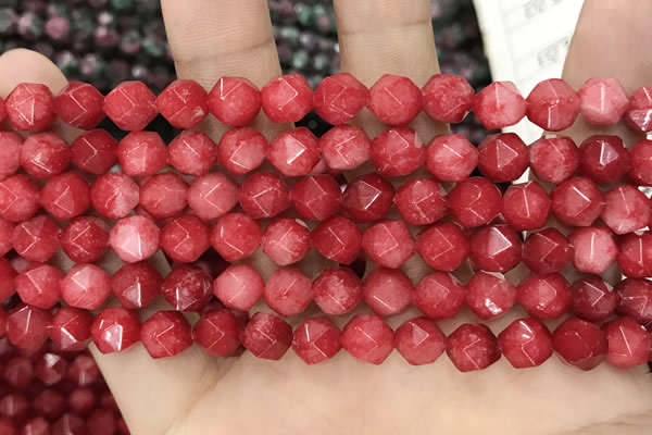 CCN5240 15 inches 8mm faceted nuggets candy jade beads