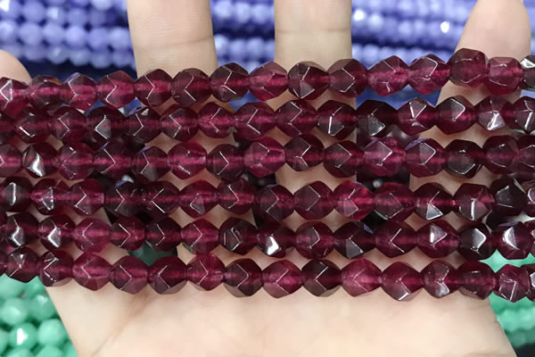 CCN5258 15 inches 8mm faceted nuggets candy jade beads