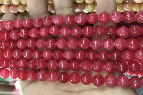 CCN5370 15 inches 8mm round candy jade beads Wholesale