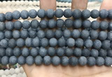 CCN5632 15 inches 8mm round matte candy jade beads Wholesale