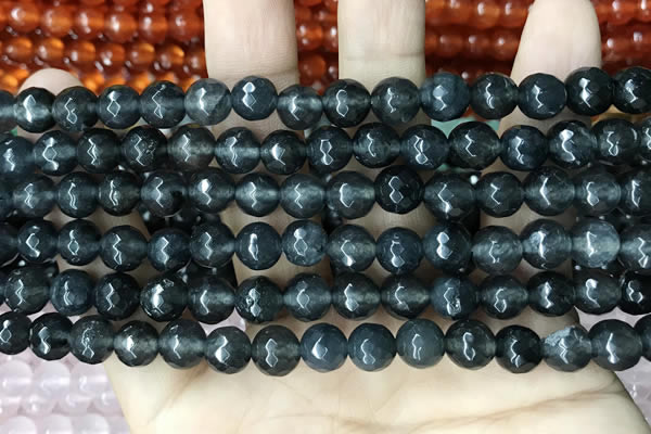 CCN5701 15 inches 8mm faceted round candy jade beads