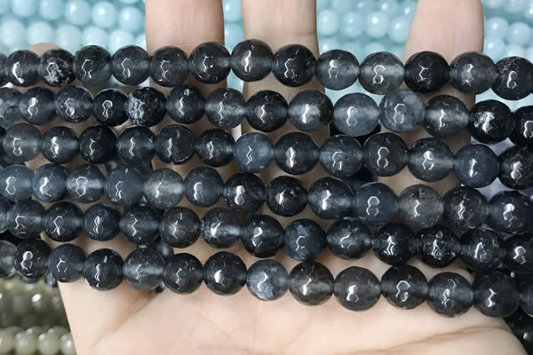 CCN5702 15 inches 8mm faceted round candy jade beads