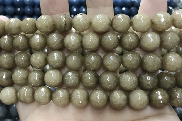 CCN5775 15 inches 10mm faceted round candy jade beads