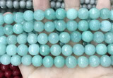CCN5785 15 inches 10mm faceted round candy jade beads