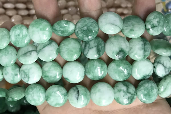 CCN5905 15 inches 15mm flat round candy jade beads Wholesale