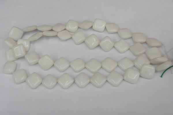 CCN595 15.5 inches 15*15mm diamond candy jade beads wholesale
