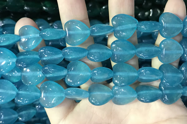 CCN5955 15 inches 14*14mm heart candy jade beads Wholesale