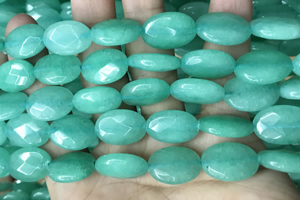 CCN5973 15 inches 13*18mm faceted oval candy jade beads