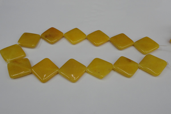 CCN605 15.5 inches 25*25mm diamond candy jade beads wholesale