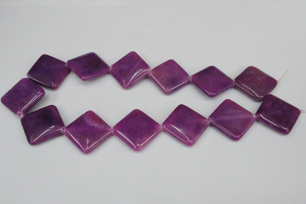 CCN606 15.5 inches 25*25mm diamond candy jade beads wholesale