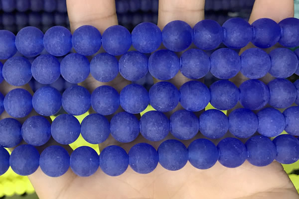 CCN6368 15.5 inches 6mm, 8mm, 10mm & 12mm round matte candy jade beads